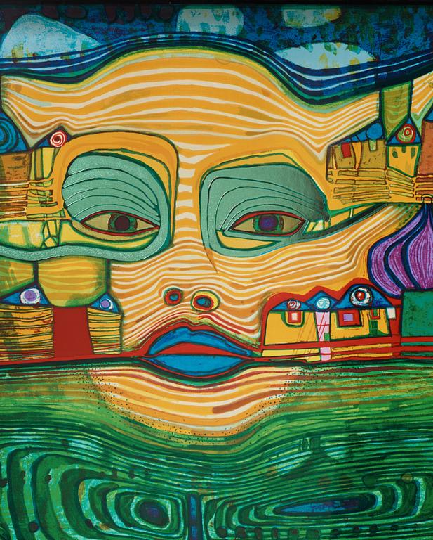 Friedensreich Hundertwasser, "Look at it on a rainy day (The Regentag portfolio)".