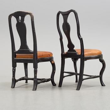 Two 18th century late Baroque chairs.