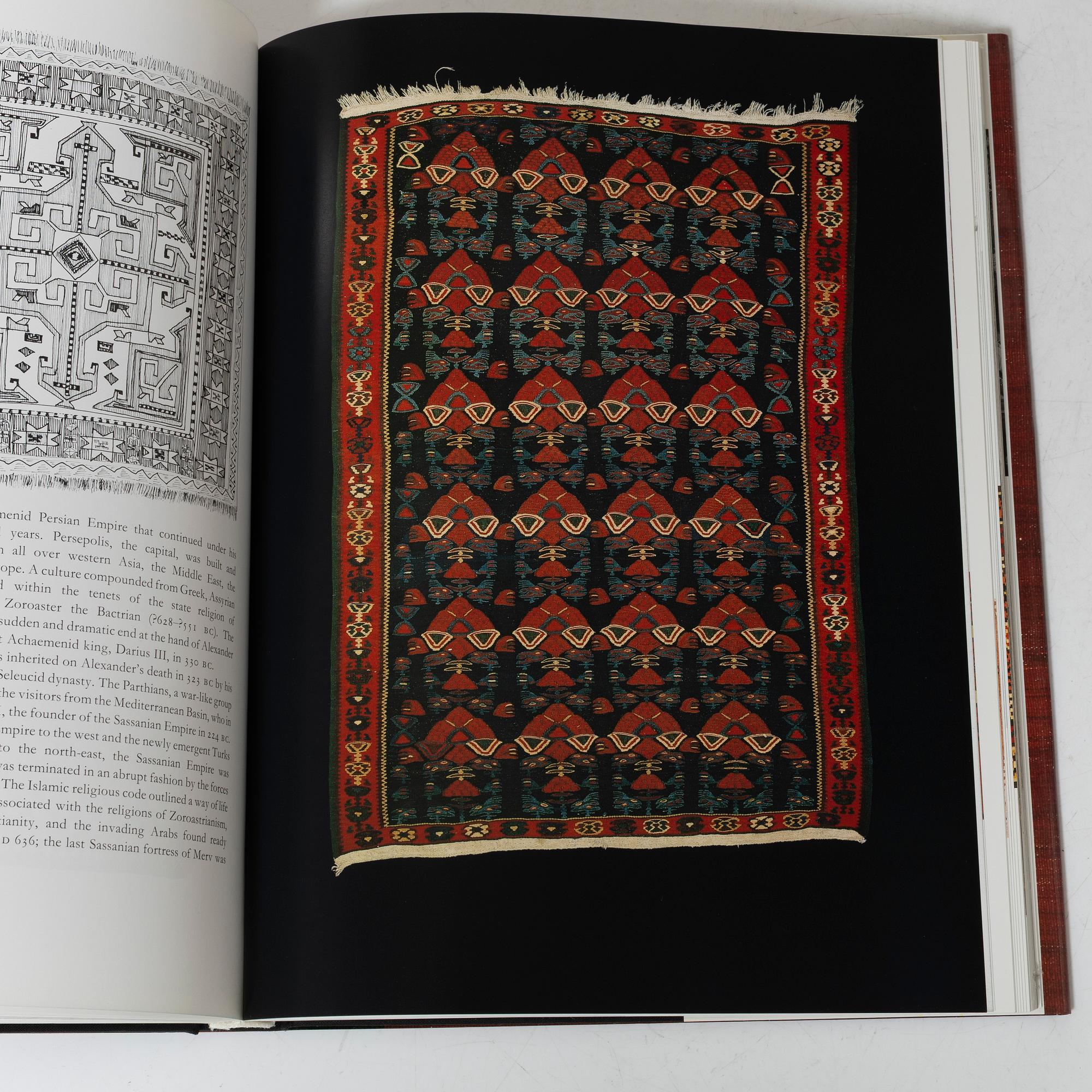 A collection of books and international auction catalogs, several volumes, including Charhar Mahal - Bakhtiari, by Peter Willborg.