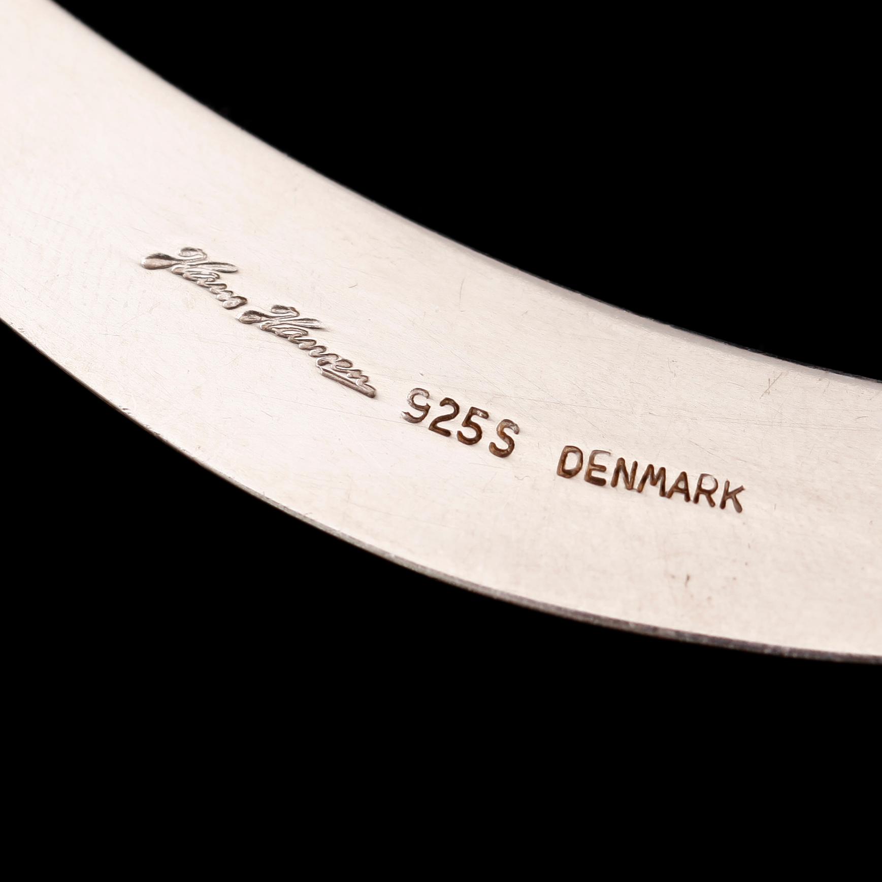 HALSSMYCKE, sterlingssilver, Hans Hansen, Danmark. Vikt ca 70 g.