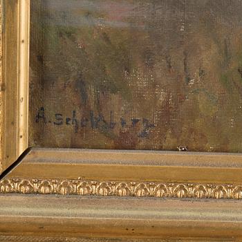 ANSHELM SCHULTZBERG, oil on canvas, signed A. Schultzberg.