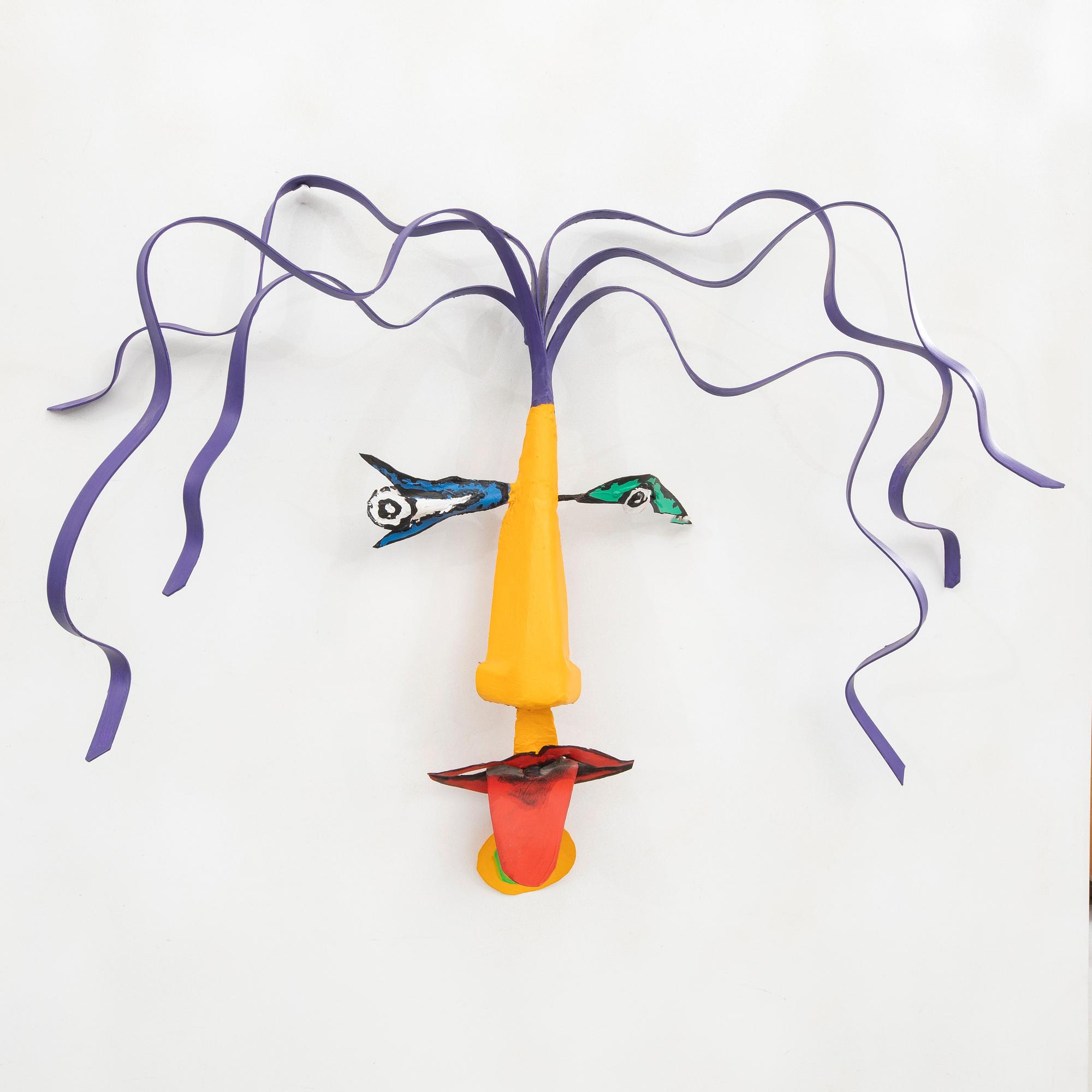 Timo Solin, a signed painted metal sculpture.