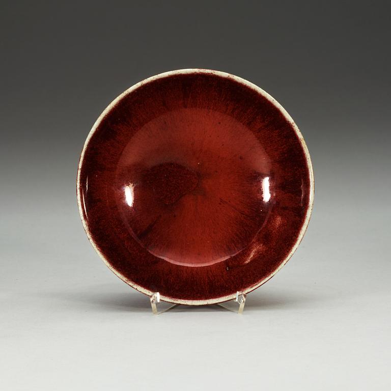 A 'sang de boef' glazed bowl, Qing dynasty, Qianlong 1736-95.