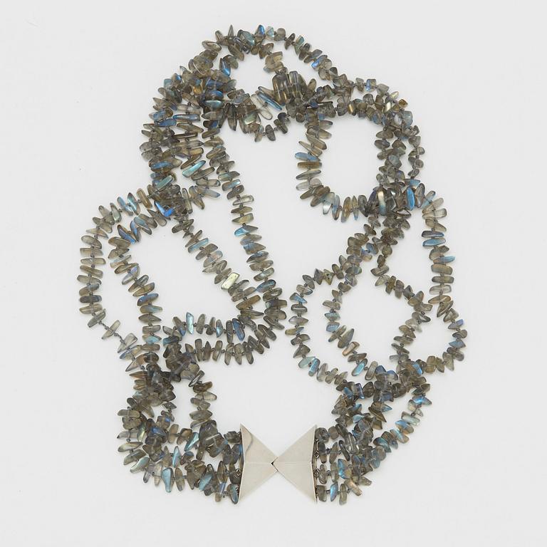 Kristian Nilsson, a sterling and labradorite collier, Stockholm 1984.