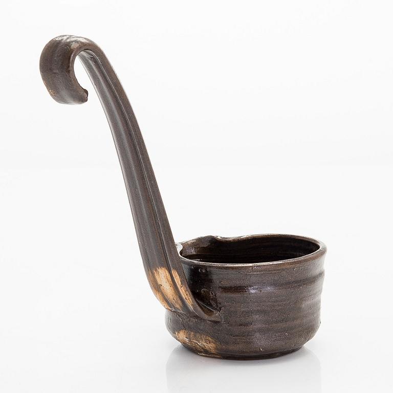 Kyllikki Salmenhaara, a stoneware, ladle, signed KS.