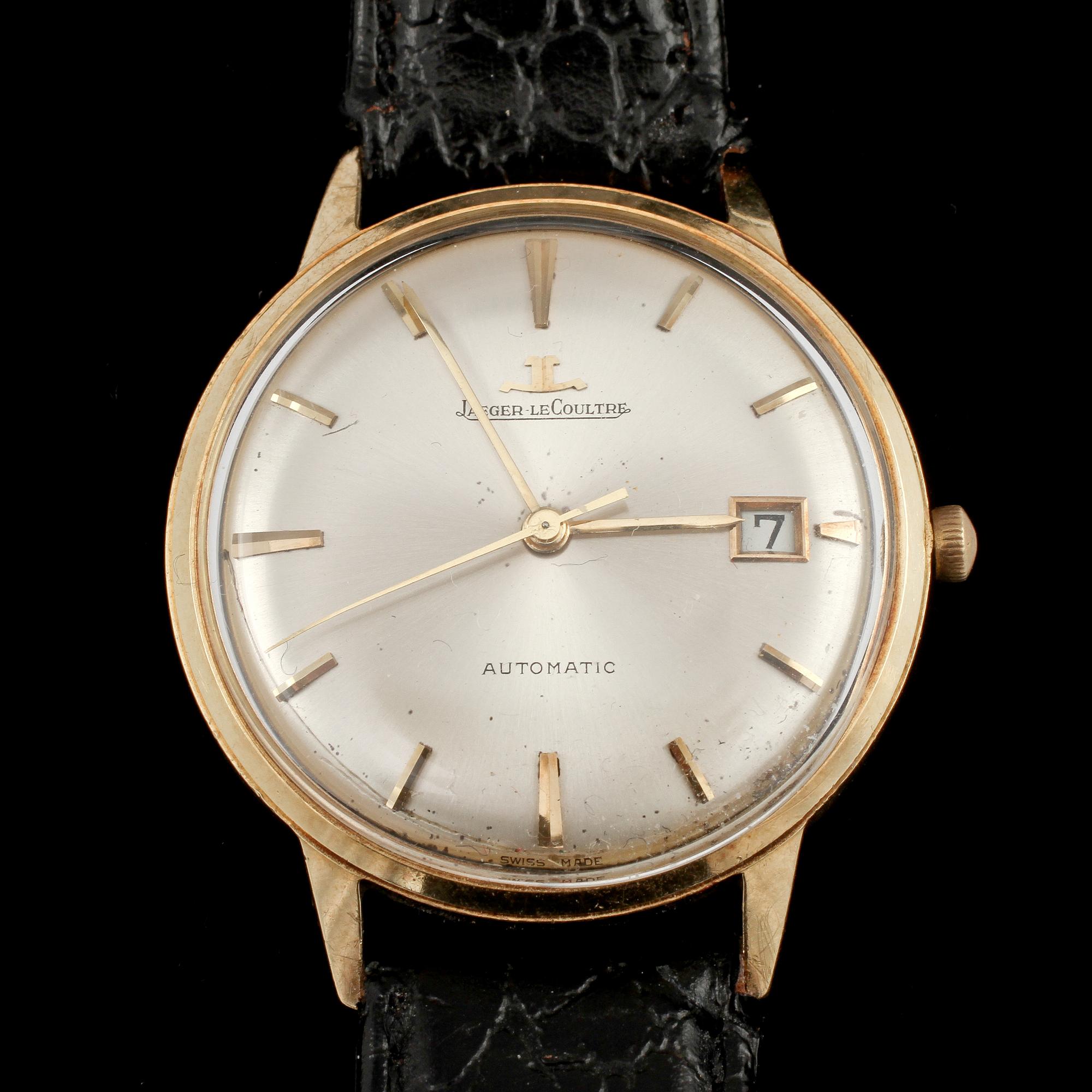 ARMBANDSUR, 14 k guld samt stål, Jaeger Le Coultre, 1900-talets andra hälft.