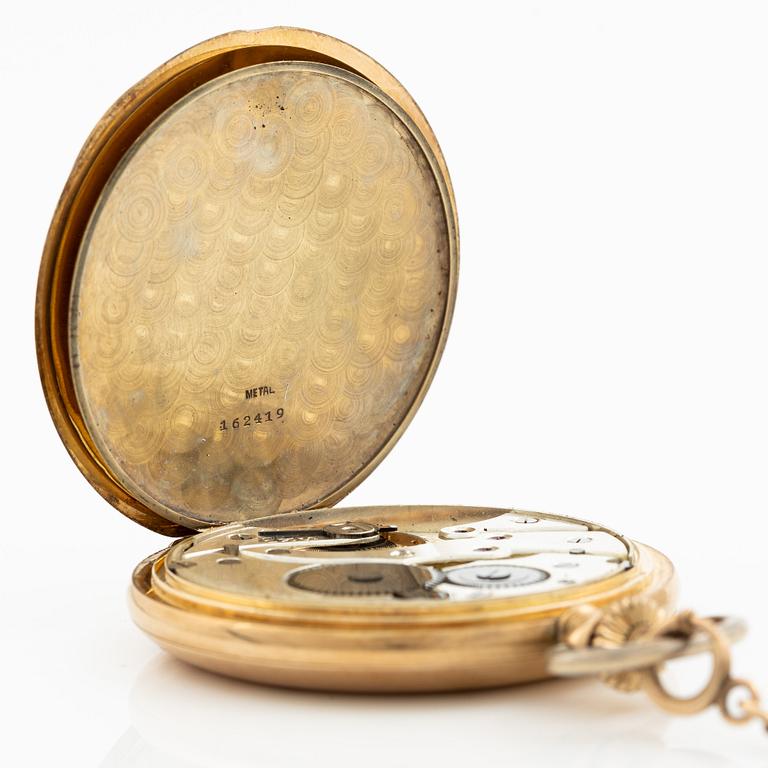 Klas Hedmark, Södertälje, pocket watch, 51 mm, hunter, "Boliden guld".