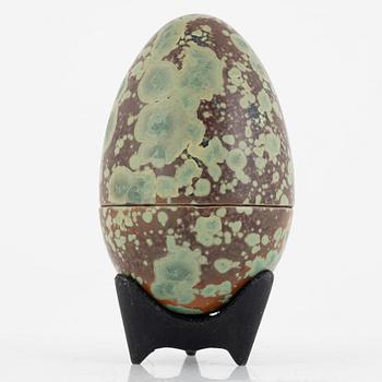 Hans Hedberg, a faience sculpture of an egg, Biot, France.