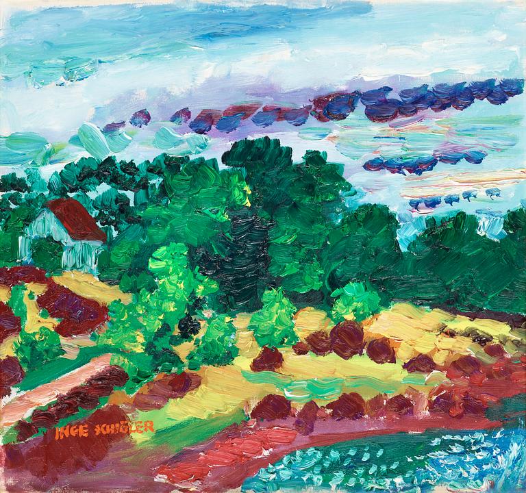 Inge Schiöler, Summer landscape, Koster.