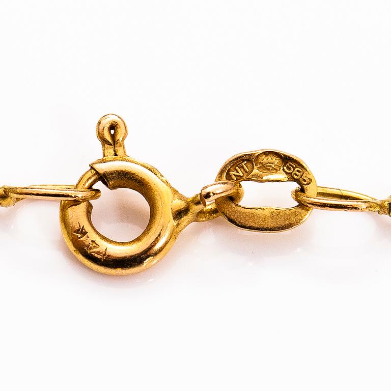 A 14K gold necklace. Finland.