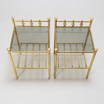 A pair of late 20th-century bed side tables.