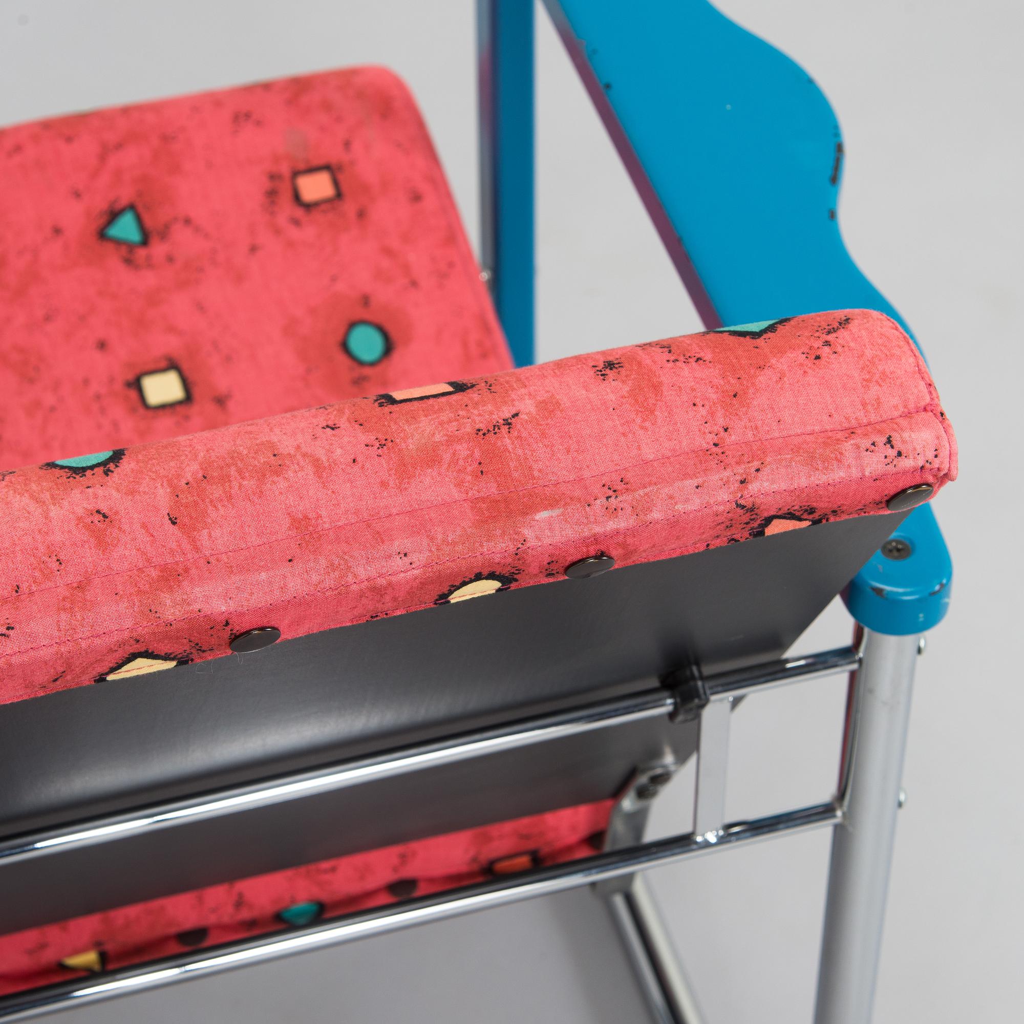 Yrjö Kukkapuro, A 1980s  'Experiment' open armchair for Avarte, Finland.