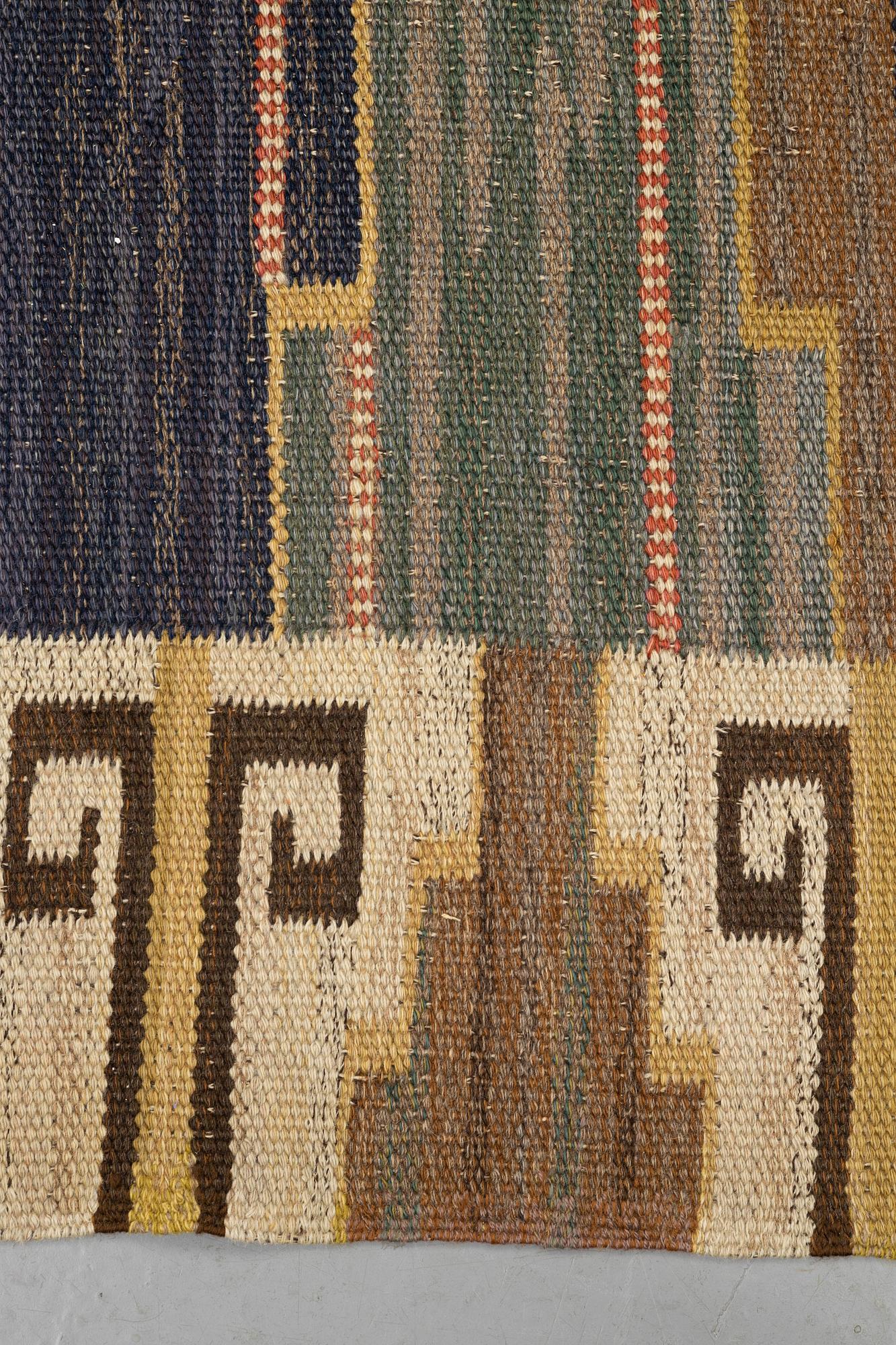 Märta Måås-Fjetterström, matta, "Blå heden", rölakan, ca 294 x 236 cm, signerad MMF.