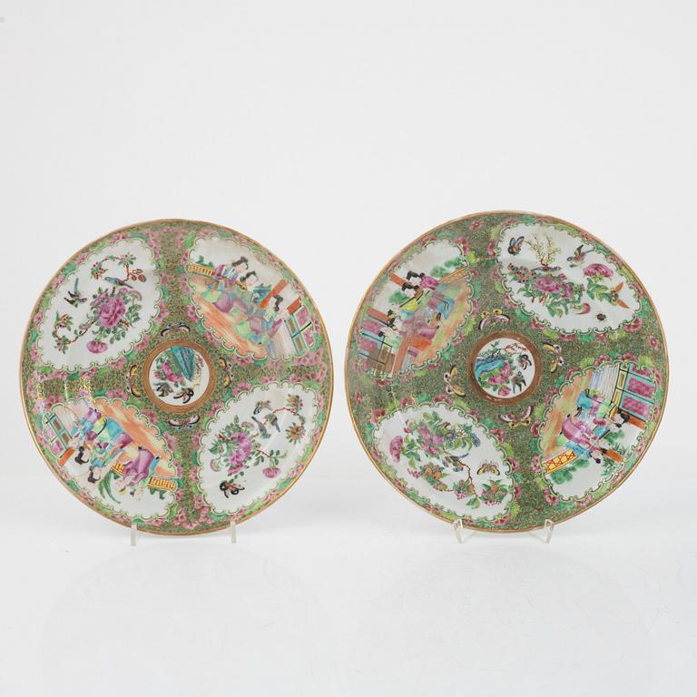 Parti porslin, 8 delar, Kina, 1700/1800-tal.