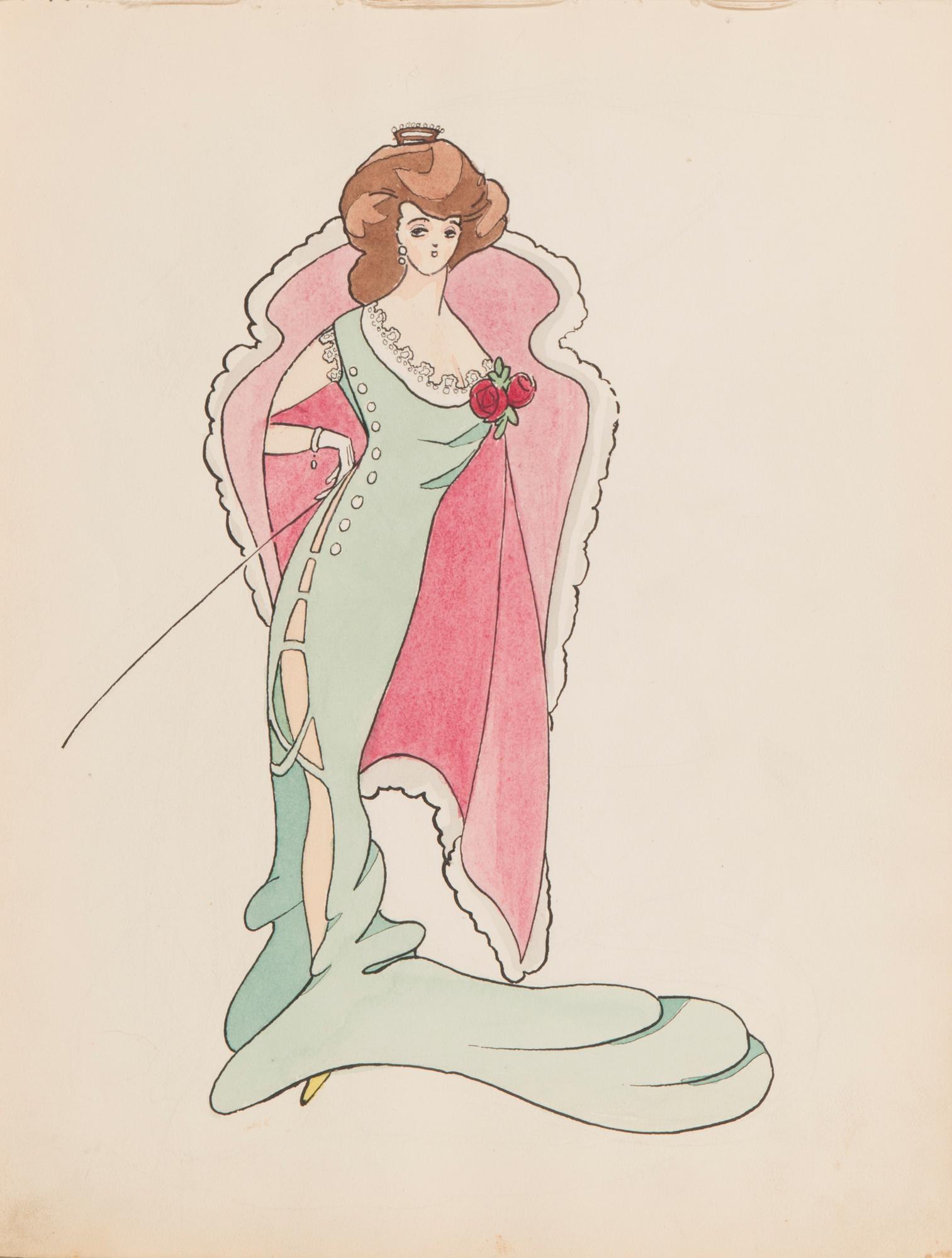 CARL JENSEN-CARLÉN, a scetch book with drawings, mixed media, 27 pages, partially signed C.C.