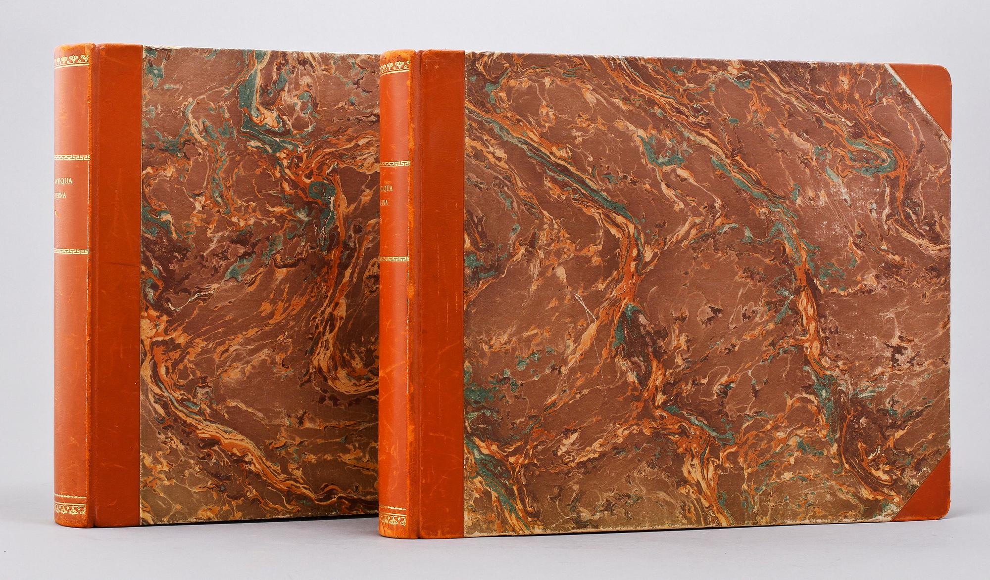 BÖCKER, 2 volymer, Eric Dahlberg, "Suecia Antiqua et Hodierna", Whalström & Widstrand, Stockholm, 1924.