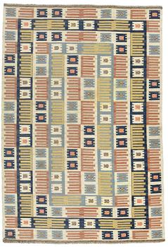 MÄRTA MÅÅS-FJETTERSTRÖM, a carpet, flat weave, 301,5 x 202,5 cm, "Porslinsmattan", signed AB MMF.