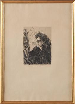 Anders Zorn · ANDERS ZORN, etsning, ej signerad.