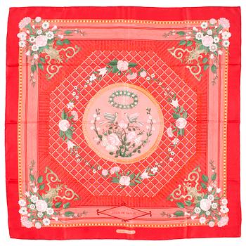 719. HERMÈS, silk scarf, "Jeux de Paille".