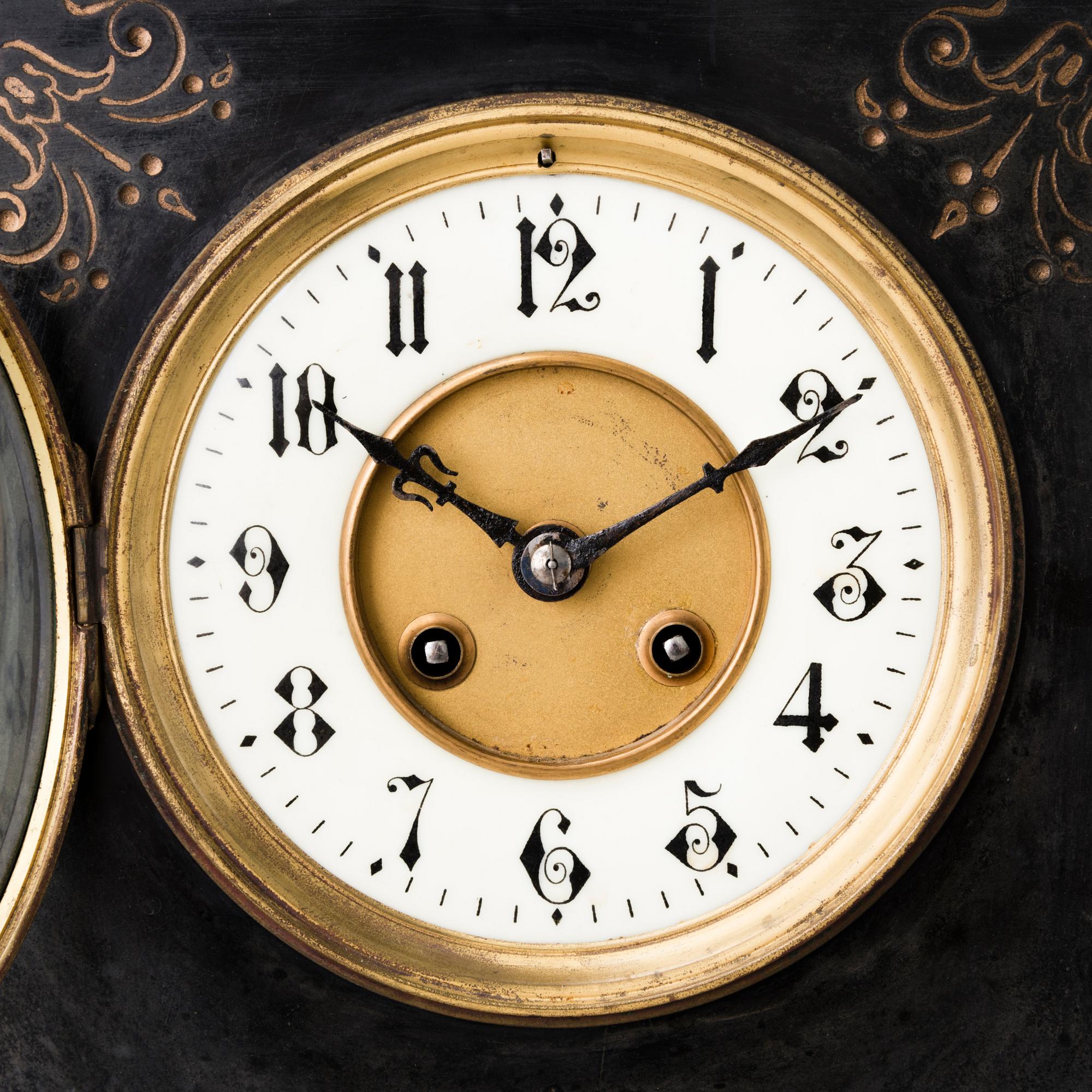 A Japy Frères mantel clock, late 19th Century.