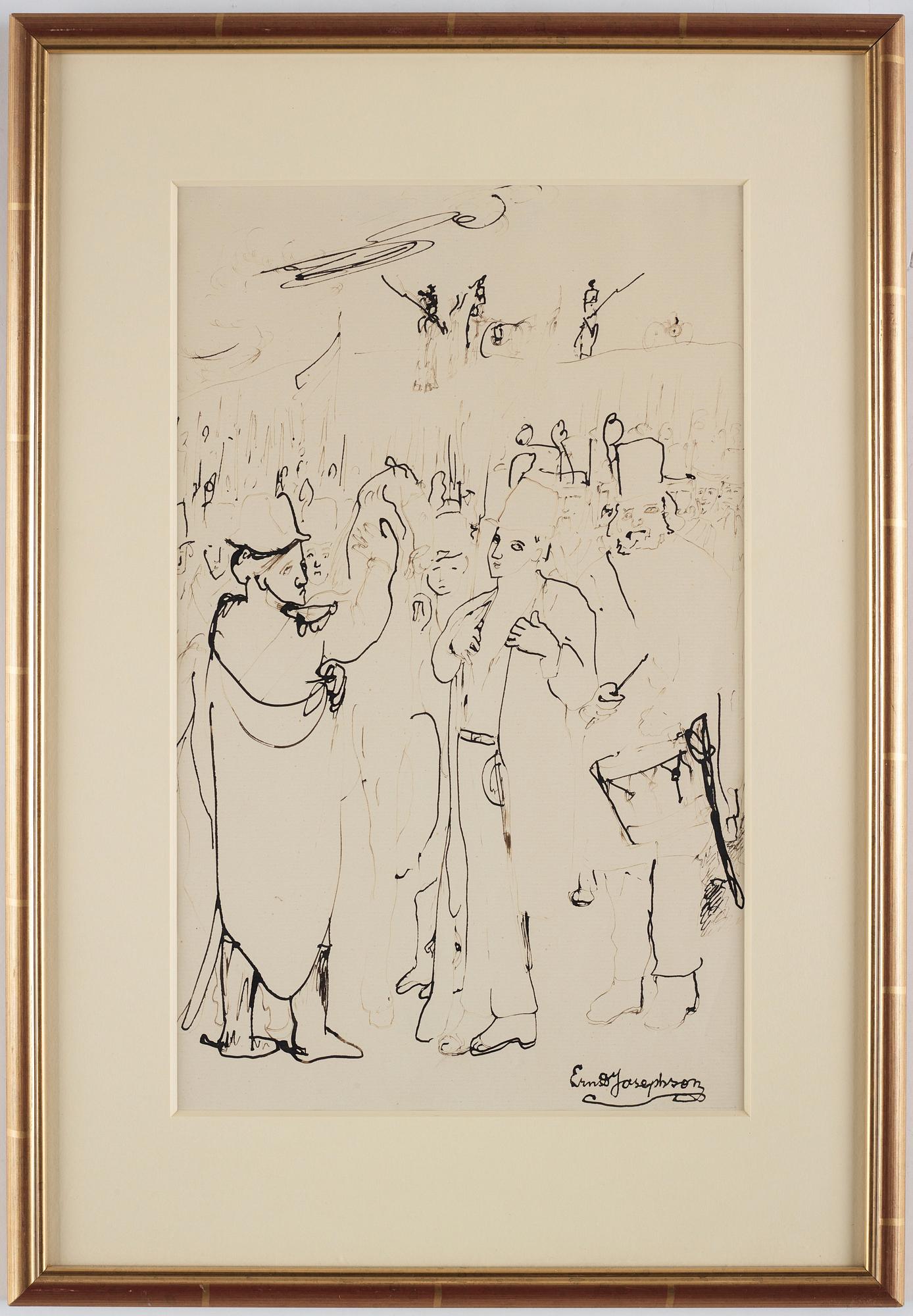 Ernst Josephson, Figurscen med militärer, ur Fänrik Stål-sviten.