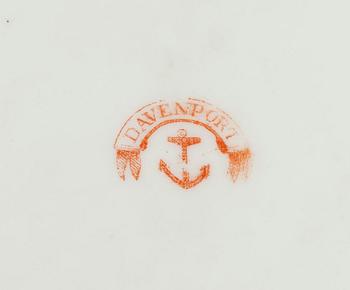 TE- samt KAFFEKOPPAR, 2+1, flintgods, Davenport ca 1815-1830-tal.