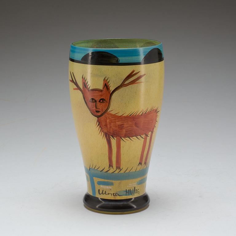 VAS, glas, Ulrica Hydman-Vallien, Kosta Boda, sign. och numrerad.
