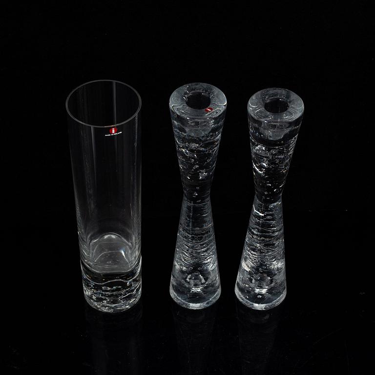 Candlestick and a vase "Arkipelago" by Timo Sarpaneva, Iittala.