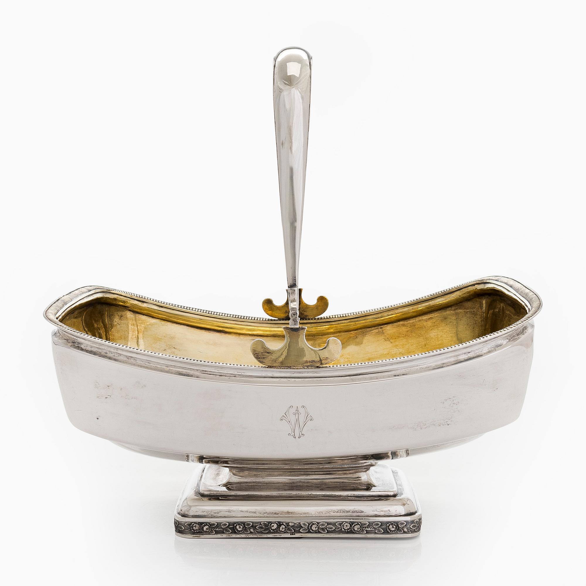 Jacob Wiberg, brödkorg, silver, Moskva 1836.