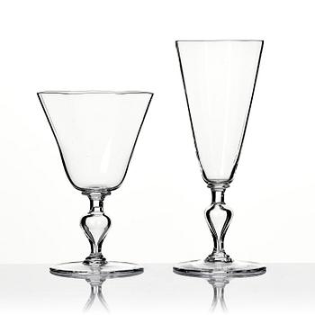 Josef Frank, a 60-piece glass service, Venini, Murano, for Firma Svenskt Tenn, post 1937.