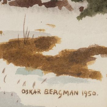 OSKAR BERGMAN, watercolour, signed and dated 1950.