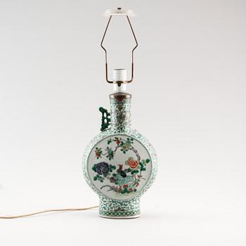 BORDSLAMPA, porslin, Kina, 1800-tal.