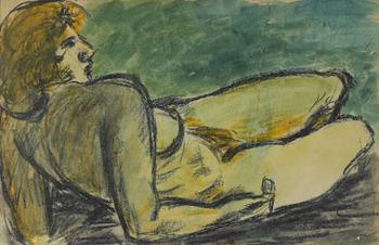 Sven X:et Erixson, mixed media on paper, signed.