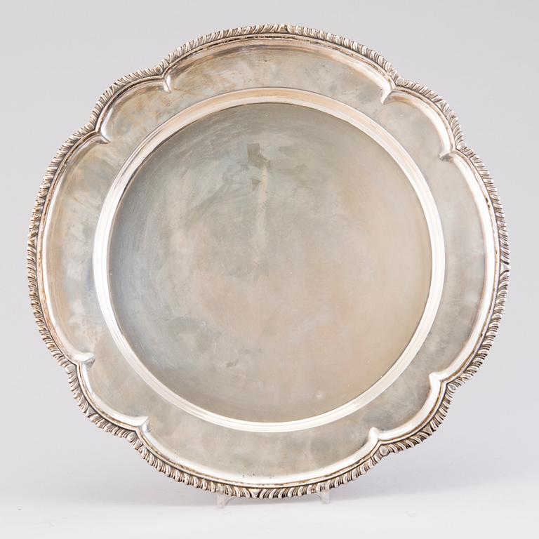 PLATE, silver 925, South America.