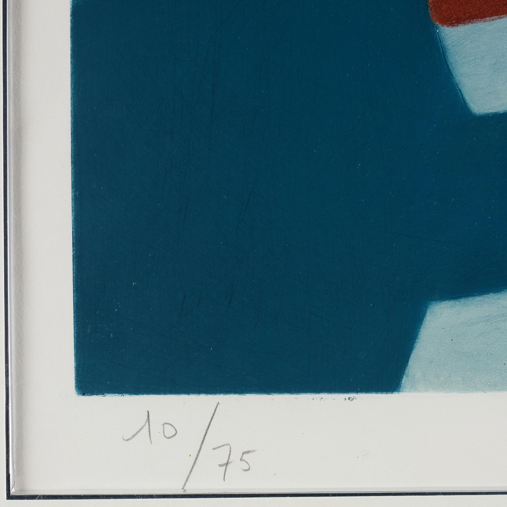 Serge Poliakoff, 'Composition bleue et rouge'.