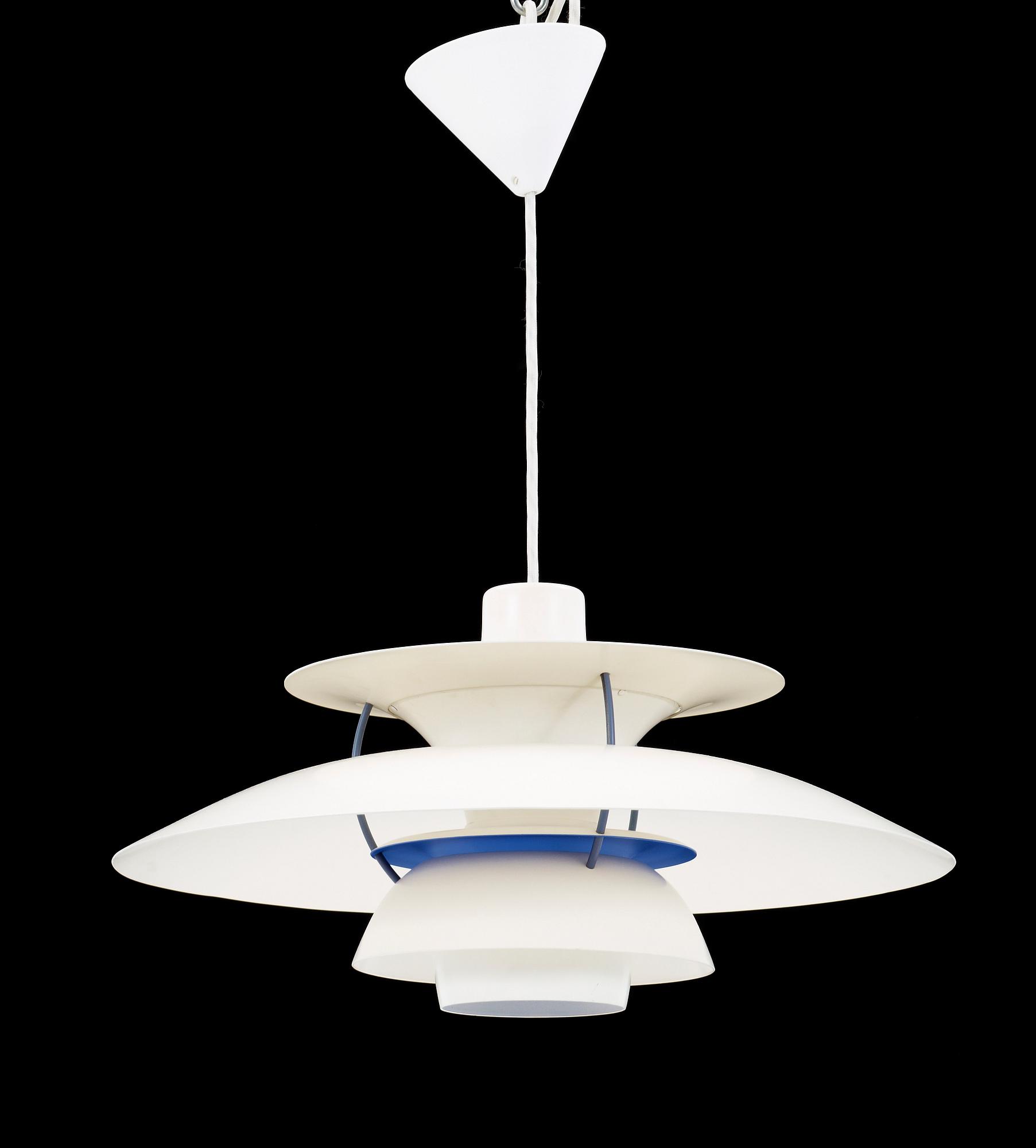 TAKLAMPA, "PH 5", Poul Henningsen för Louis Poulsen, Danmark.