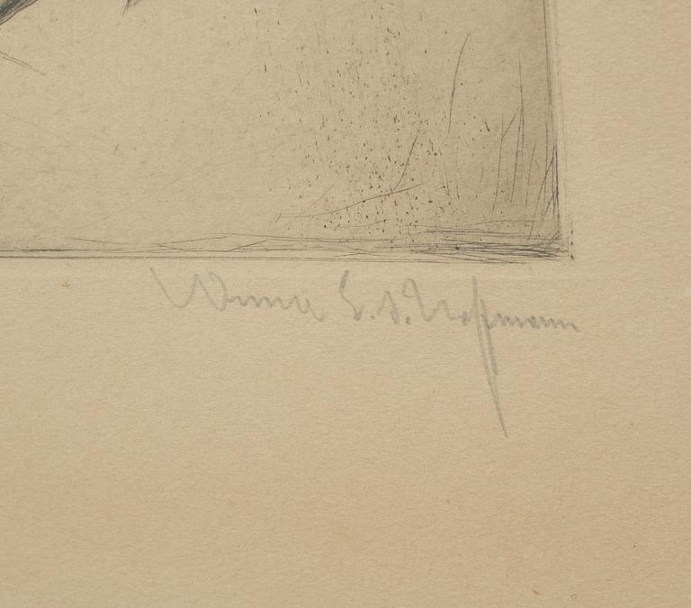 WERNER E. A. HOFFMANN, etsning, signerad.