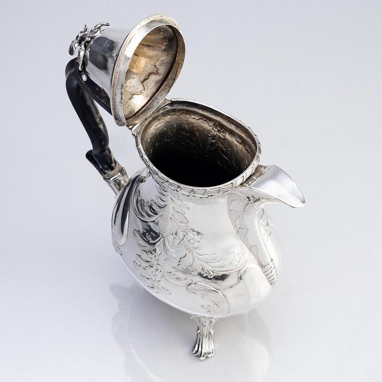 A Swedish silver coffee-pot, mark of Johan Julin, Köping 1773.