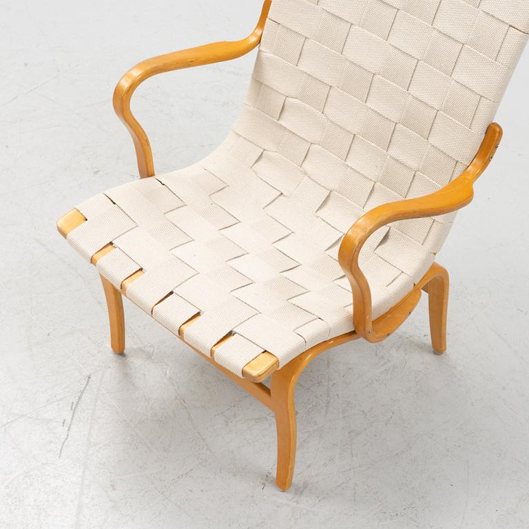 Bruno Mathsson, an 'Eva' armchair, Firma Karl MAthsson, Värnamo, mid 20th century.