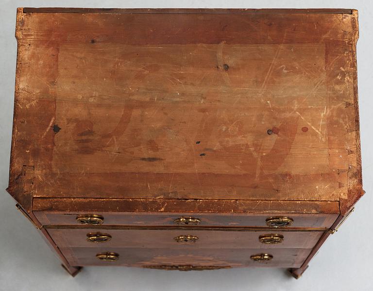 A Gustavian late 18th century commode, probably by Gustaf Foltiern (master in Stockholm 1771-1804).