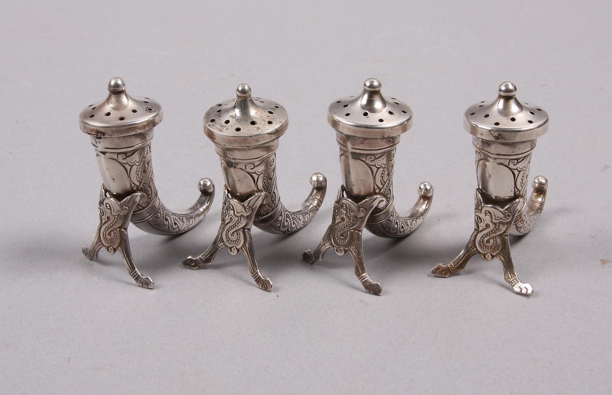 SALTKAR, 4 st, sterlingsilver, Norge.