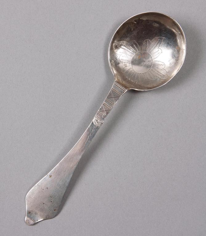 SKED, silver, otydl stämplar, 1700-tal.