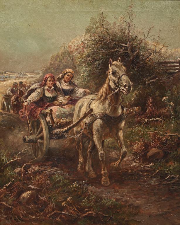 GUSTAV PRUCHA, olja på duk, sign.