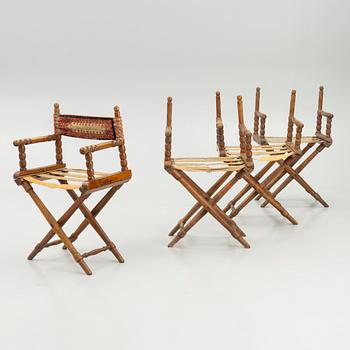 A sofa and four foldable armchairs, first half of the 19th century.