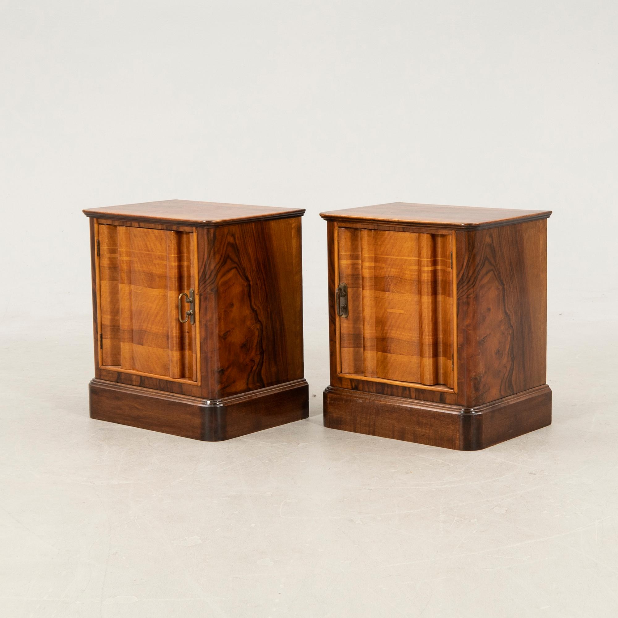 Sängbord ett par Art Deco 1900-talets första hälft.