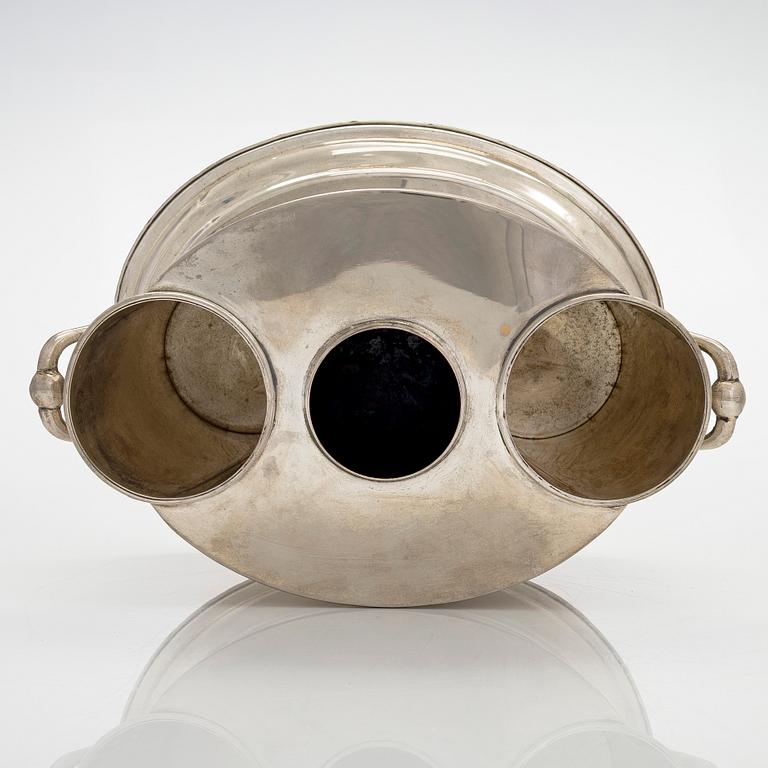 A plated champagne cooler, England, first half of the 20th century.