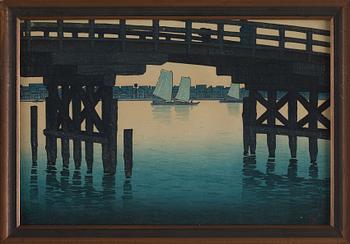 Kawase Bunjiro Hasui, Kami(no) Bridge, Fukagawa.