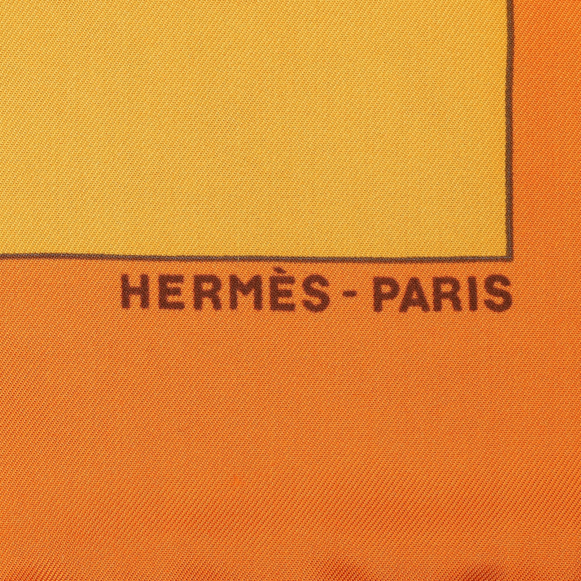 HERMÈS, a 'Charmes des Plages Normandes II' silk scarf.