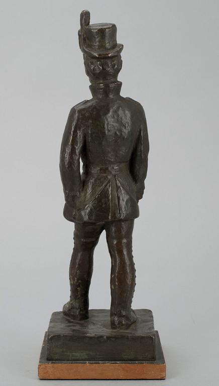 VEIKKO JALAVA, brons, sign. Karjalan jääkäri 1788-1809.