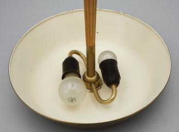 BORDSLAMPA, metall och trä, funkis, 1930-tal.